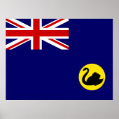 Poster Drapeau de l'Australie occidentale (Devant)