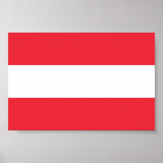 Poster Drapeau de l'Autriche (Devant)