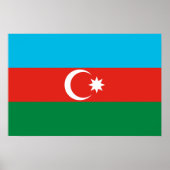 Poster Drapeau de l'Azerbaïdjan (Devant)