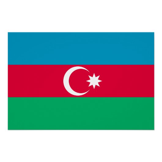Poster Drapeau de l'Azerbaïdjan patriotique (Devant)