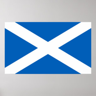 Poster Drapeau de l'Ecosse, le drapeau Saltire, Andrew's