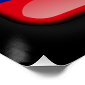 Poster Drapeau de l'Équateur (Coin)