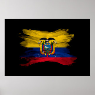 Poster Drapeau de l'Equateur bracelet, drapeau national