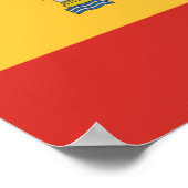 Poster Drapeau de l'Espagne (Coin)