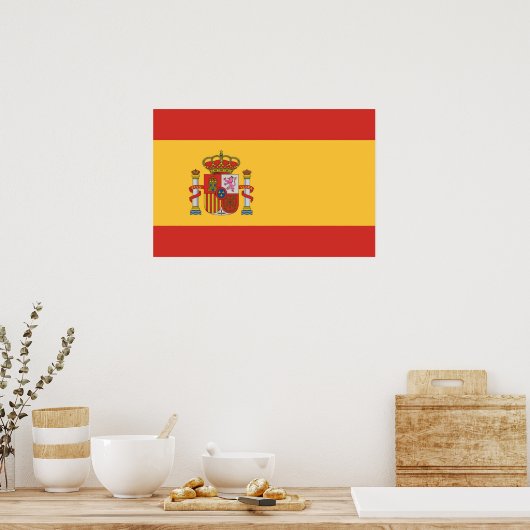 Poster Drapeau de l'Espagne (Cuisine)