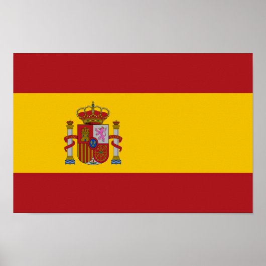 Poster Drapeau de l'Espagne (Devant)