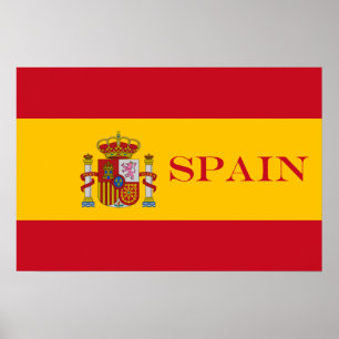 Poster Drapeau de l'Espagne - le Bandera de Espana