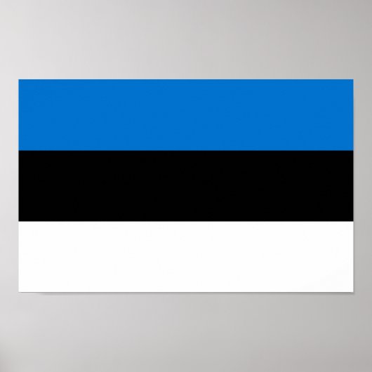 Poster Drapeau de l'Estonie (Devant)