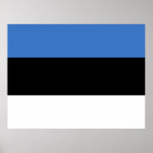Poster Drapeau de l'Estonie (Devant)