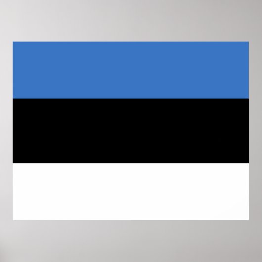 Poster Drapeau de l'Estonie (Devant)