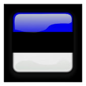 Poster Drapeau de l'Estonie (Devant)