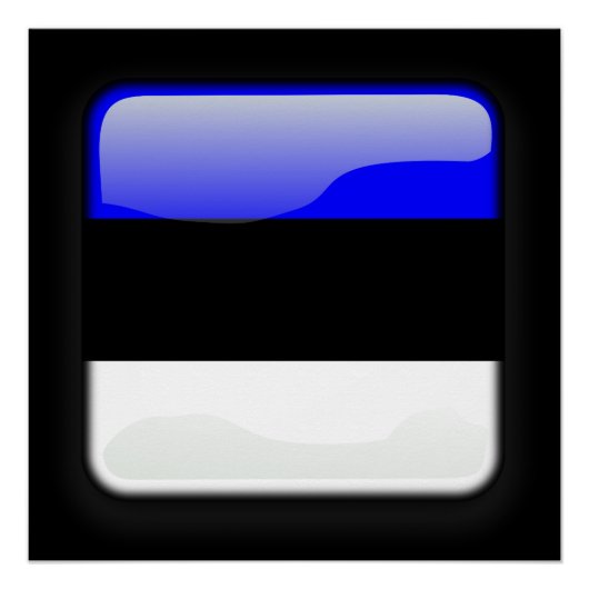 Poster Drapeau de l'Estonie (Devant)