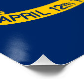 Poster Drapeau de l'État de Caroline du Nord (Coin)