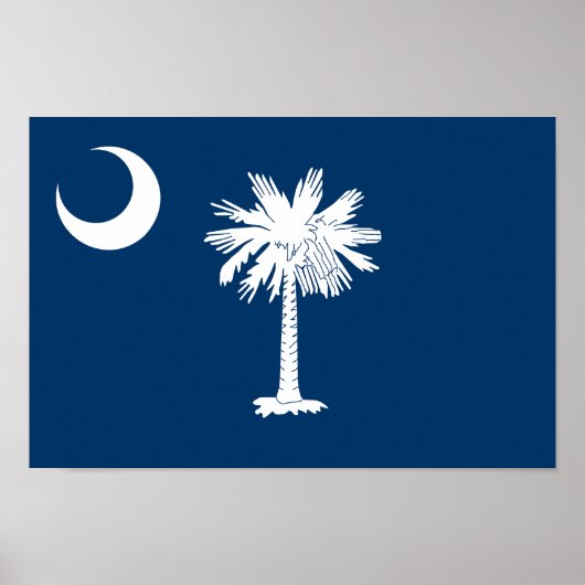 Poster Drapeau de l'État de Caroline du Sud (Devant)
