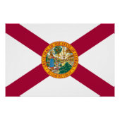 Poster Drapeau de l'État de Floride (Devant)