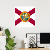 Poster Drapeau de l'État de Floride (Bureau à domicile)