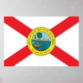 Poster Drapeau de l'État de Floride (Devant)