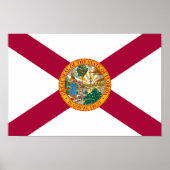 Poster Drapeau de l'État de Floride (Devant)