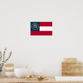 Poster Drapeau de l'État de Géorgie (Cuisine)