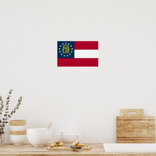 Poster Drapeau de l'État de Géorgie (Cuisine)