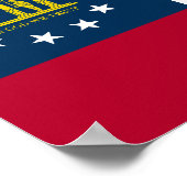 Poster Drapeau de l'État de Géorgie (Coin)