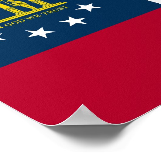 Poster Drapeau de l'État de Géorgie (Coin)