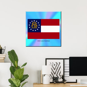 Poster Drapeau de l'État de Géorgie