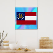 Poster Drapeau de l'État de Géorgie (Cuisine)