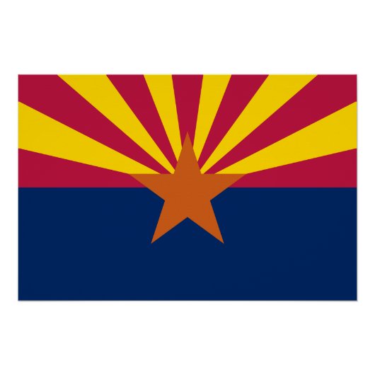 Poster Drapeau de l'État de l'Arizona (Devant)