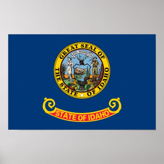 Poster Drapeau de l'État de l'Idaho (Devant)