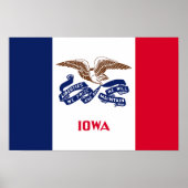 Poster Drapeau de l'État de l'Iowa (Devant)
