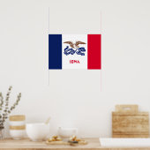 Poster Drapeau de l'État de l'Iowa (Cuisine)