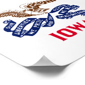 Poster Drapeau de l'État de l'Iowa (Coin)