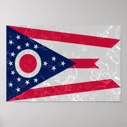 Poster Drapeau de l'État de l'Ohio (Devant)