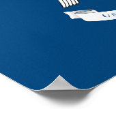 Poster Drapeau de l'État de Louisiane (Coin)