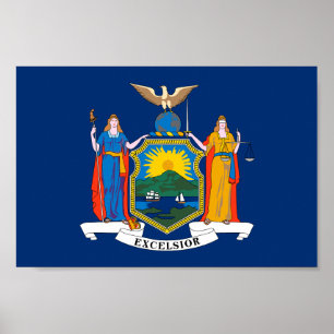 Poster Drapeau de l'État de New York