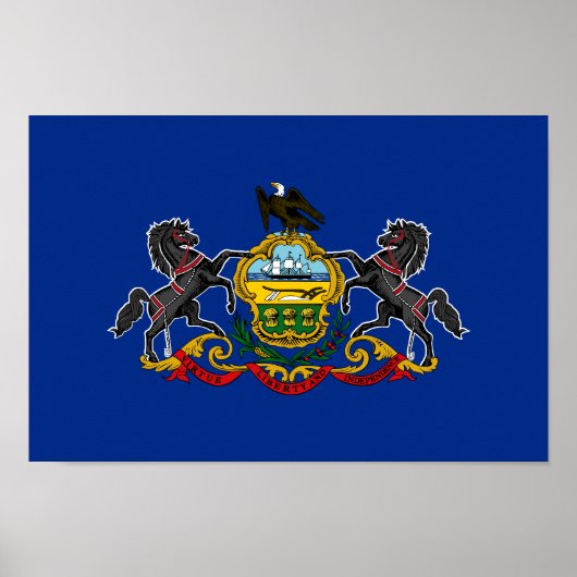 Poster Drapeau de l'État de Pennsylvanie (Devant)