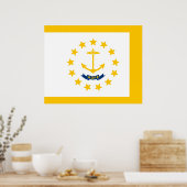 Poster Drapeau de l'État de Rhode Island (Cuisine)