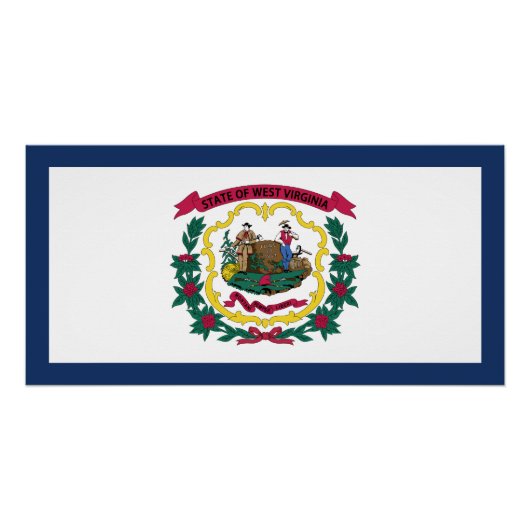 Poster Drapeau de l'État de Virginie occidentale (Devant)
