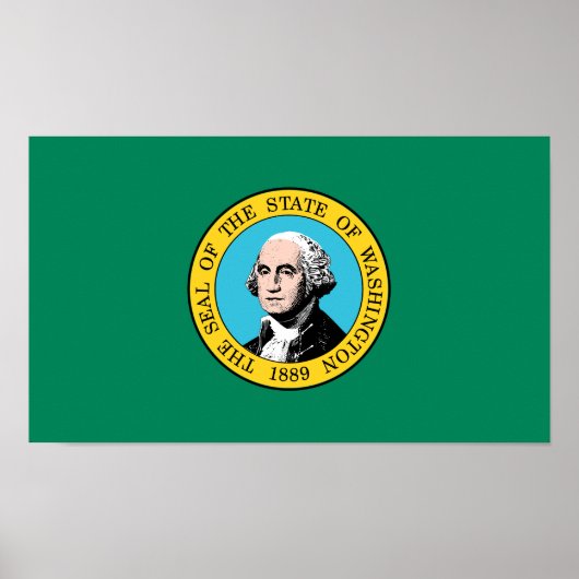 Poster Drapeau de l'État de Washington (Devant)
