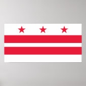 Poster Drapeau de l'État de Washington DC (Devant)
