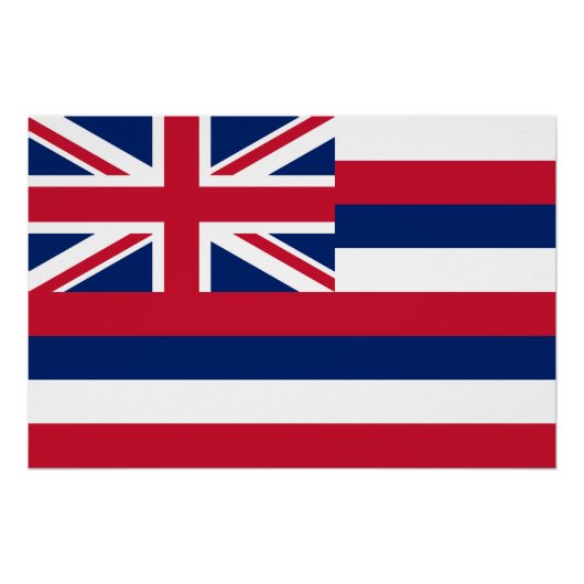 Poster Drapeau de l'État d'Hawaii (Devant)
