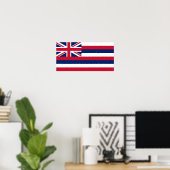 Poster Drapeau de l'État d'Hawaii (Bureau à domicile)