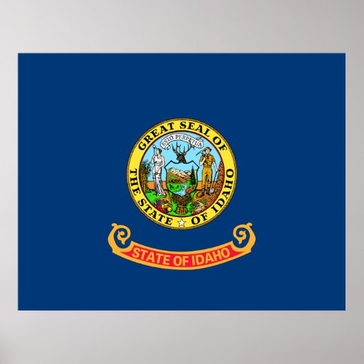 Poster Drapeau de l'État d'Idaho (Devant)