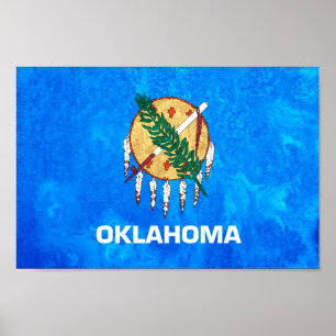 Poster Drapeau de l'État d'Oklahoma