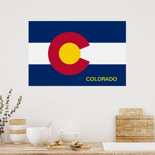 Poster Drapeau de l'État du Colorado (Cuisine)