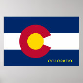 Poster Drapeau de l'État du Colorado (Devant)