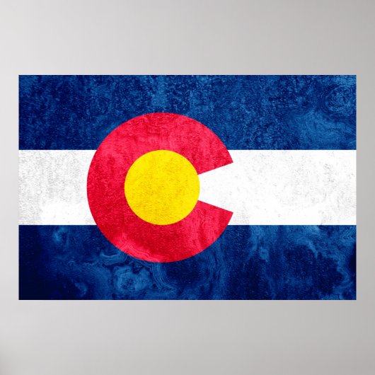 Poster Drapeau de l'État du Colorado (Devant)