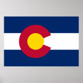Poster Drapeau de l'État du Colorado (Devant)