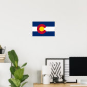 Poster Drapeau de l'État du Colorado (Bureau à domicile)